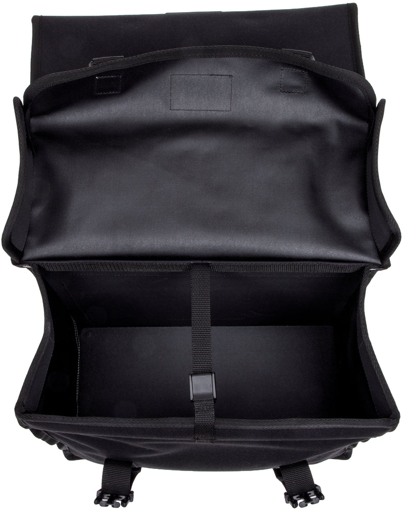 Dubbele fietstas New Looxs Canvas Deluxe - 46 liter - 39 x 18 x 33 cm (2x) - Black