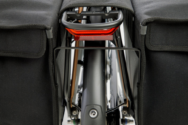 Dubbele fietstas New Looxs Canvas Camping - 66 liter - 43 x 22 x 35 cm (2x) - Black