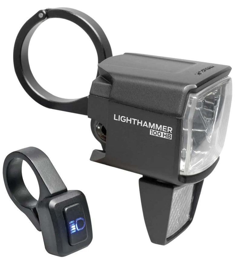 Koplamp LS 890 Lighthammer 100 voor E-bike incl. stuur adapter - zwart