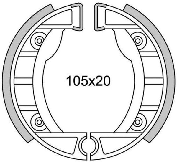 Remsegment Newfren GF0152 Piaggio Ciao, Si ø105mm Voor  (Gietwiel)