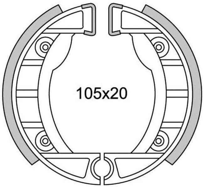 Remsegment Newfren GF0152 Piaggio Ciao, Si ø105mm Voor  (Gietwiel)