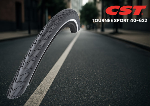 Buitenband CST Tournée 45 Sport 28 x 1.50" / 40-622 mm - zwart met reflectie