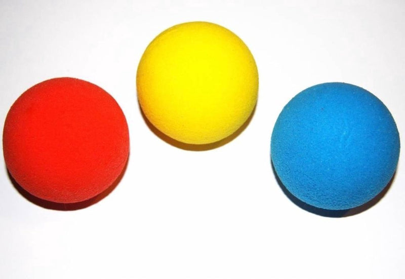 Zachte bal rood geel blauw tennisbal 24 stuks voordeelverpakking