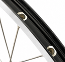 Achterwiel 28 inch Nexus 7 naaf (zwart) - ZAC2000 velg (zwart/zilver) met RVS spaken - voor schijfr