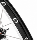 Achterwiel 28" aluminium ZAC 2000 velg zwart/zilver - Shimano SG-C6001-8R Nexus 8 naaf en RVS spake