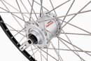 Voorwiel 28 x 1/4'' aluminium ZAC 2000 velg - Shimano DH-C3000-3N naafdynamo - velgrem - zwart/zilv