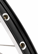 Voorwiel 28 x 1/4'' aluminium ZAC 2000 velg - Shimano DH-C3000-3N naafdynamo - velgrem - zwart/zilv