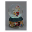 Waterbal met Kerstman met Led, 4, 5cm