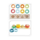 Houten Stapelpuzzel met Vormen, 9dlg.