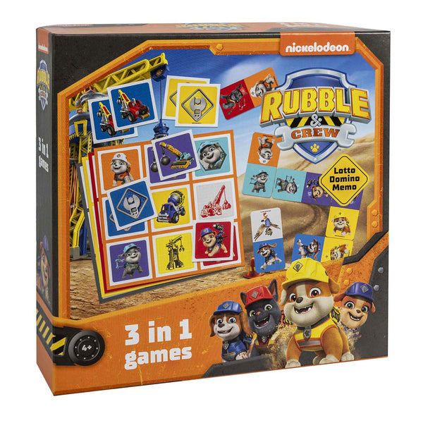 PAW Patrol Rubble & Crew 3in1 Memo Lotto Domino