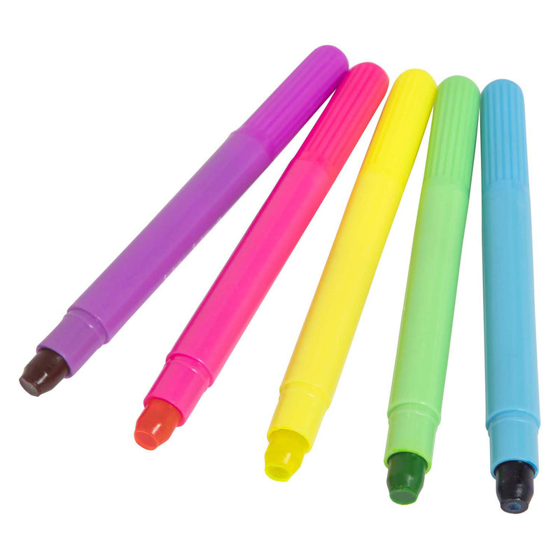 Neon Gel Krijtjes, 5st.