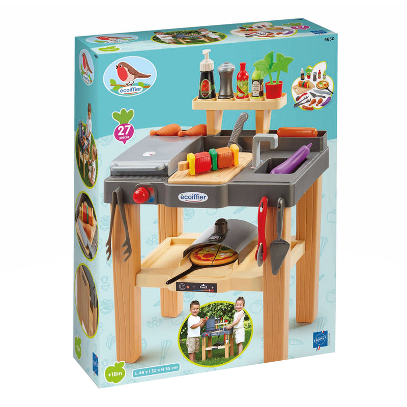 Ecoiffier Zomer Keuken met Barbecue en Pizzaoven, 27dlg.