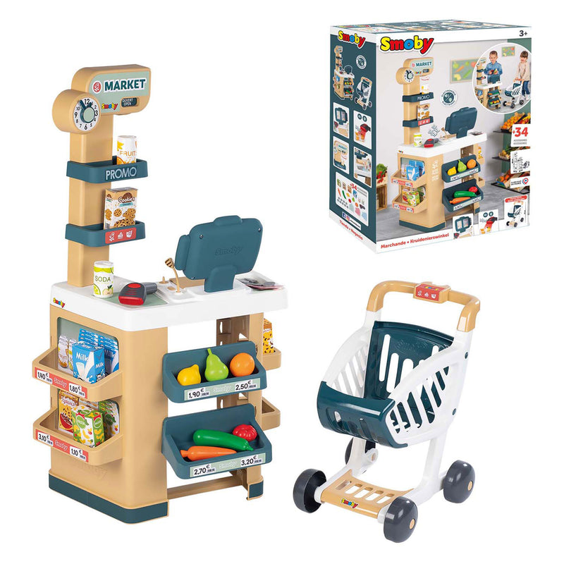 Smoby Supermarkt Klein met Accessoires, 34dlg.