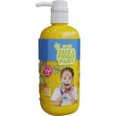 Natural Face & Fingerpaint Fles met Pompje - Geel, 1L