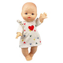Meisjes Babypop met Corduroy Jurk - 34cm