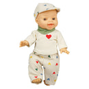 Jongens Babypop met Corduroy Outfit - 34cm