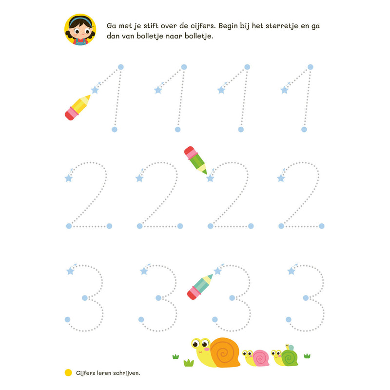 Oefenboek Afwasbaar Papier Eerste Telspelletjes (4-5 j.)