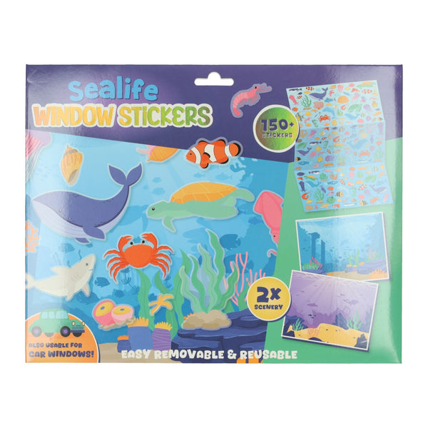 Herbruikbare Zeedieren Raamstickers, 150st.