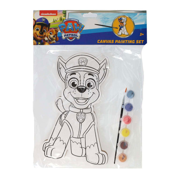 Canvas Schilderen PAW Patrol - Chase - incl Penseel en 6 kleuren verf