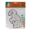 Canvas Schilderen - Papegaai - incl Penseel en 6 kleuren verf