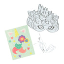 Kleur je eigen Masker Eenhoorn - 4 Maskers