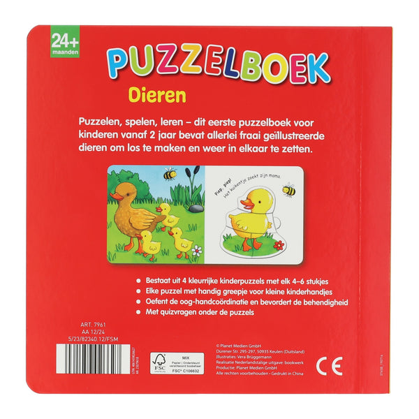 Puzzelboek Dieren - 4 Puzzels