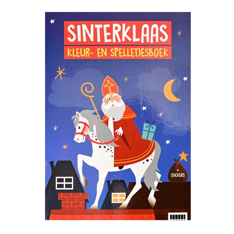 Kleur- en Spelletjesboek A4 Sinterklaas