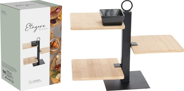 Etagere Metaal met bamboe