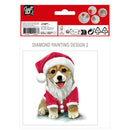 Maak je eigen Kerstkaarten Diamond Painting, 2st.