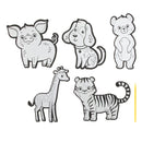 Kraskunst Stickers  - Dieren, 6dlg.