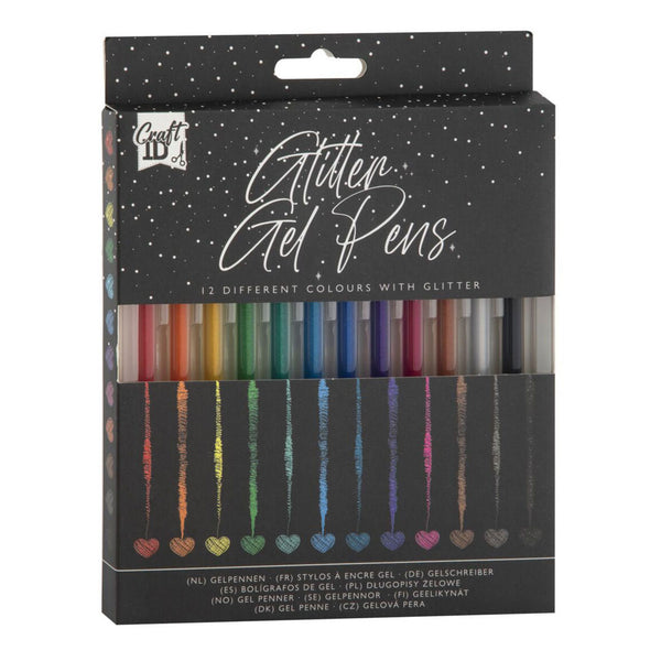 Gelpennen Glitter, 12st.