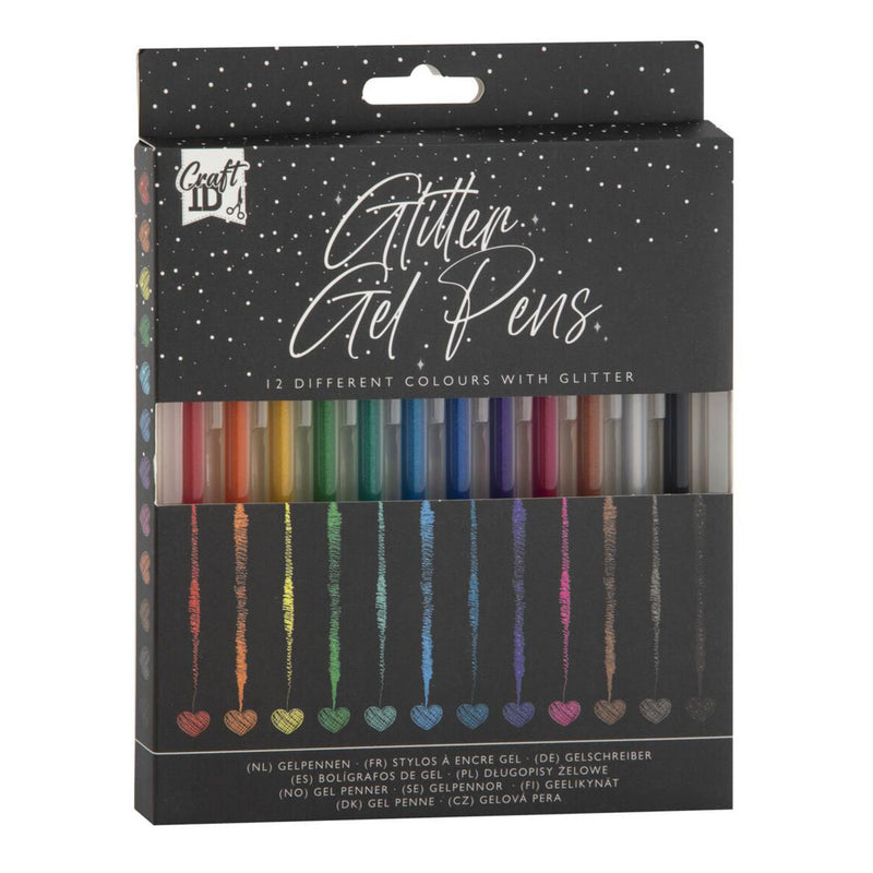 Gelpennen Glitter, 12st.