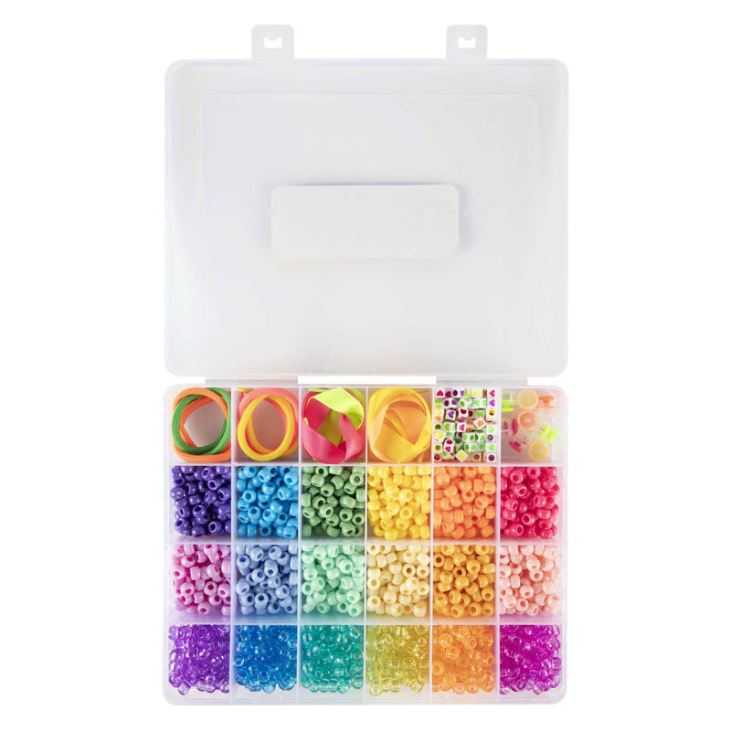 Pony Beads & Accessoires in Opbergdoos, 18 Kleuren