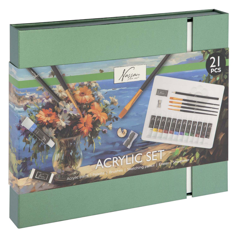 Aquarel Art Verf- en Tekenset, 21dlg.