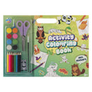 Kleur en Activiteitenboek Dieren - Inclusief Verf, Potloden, Schaar en Stickers