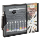 Nassau Zwarte Houten Koffer Acryl Set - 21dlg.