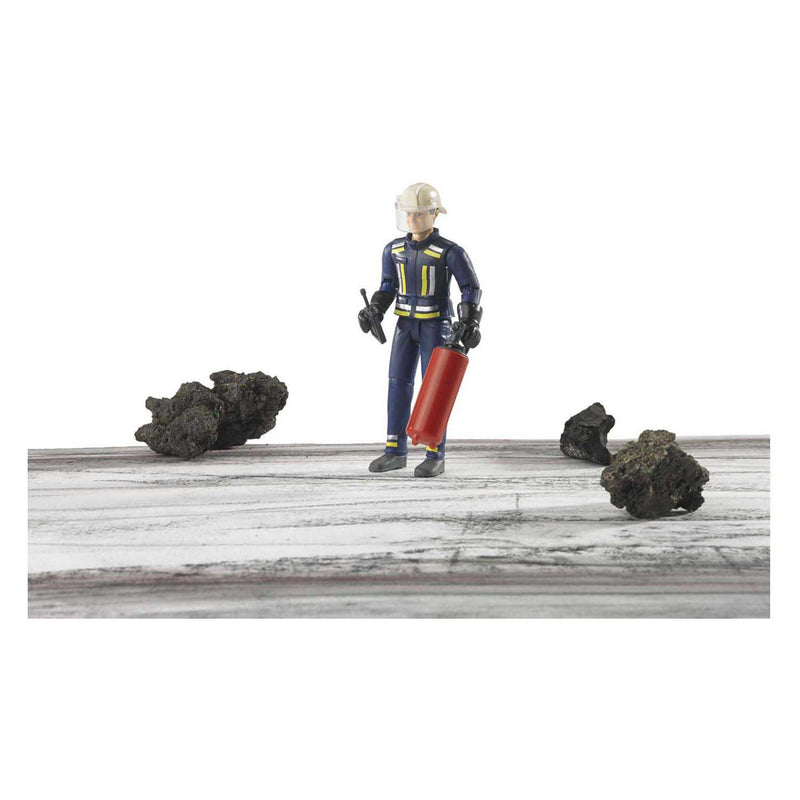 Bruder Bworld Brandweerman met Toebehoren 1:16