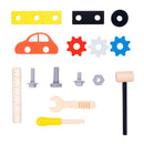 Houten Gereedschapskist Geel, 33dlg