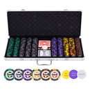 Pokerset in Zilveren Koffer - High Stake 500 chips 14gr.