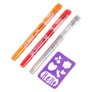 Create it! Tattoo Geurpennen, 3st + Sjabloon