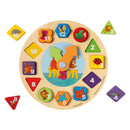 Dikkie Dik Houten Leerklok, 12dlg.