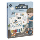 Little Dutch Waterverfset Jim Voetuigen - incl. Kwast en Stickers