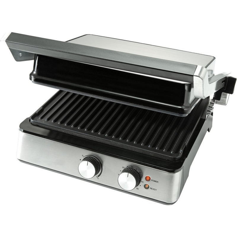 Bourgini Pure Contact Grill RVS/Zwart