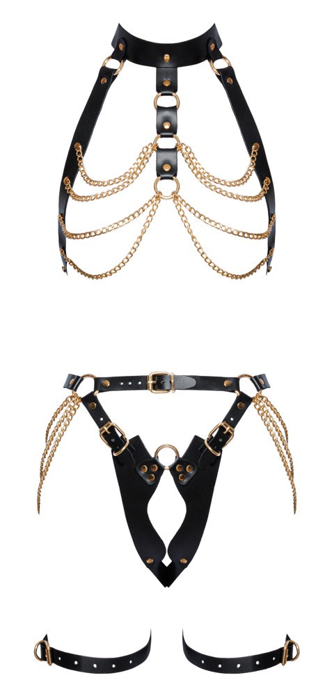 Leather Harness Set S/M
