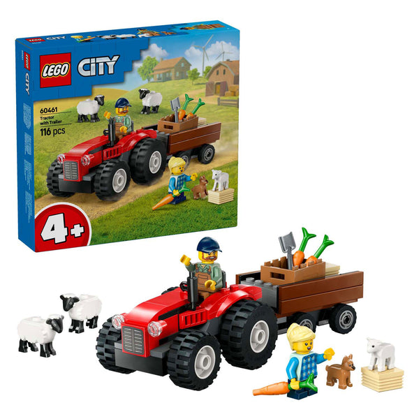 Lego City 60461 Rode Tractor met Aanhanger en Schapen