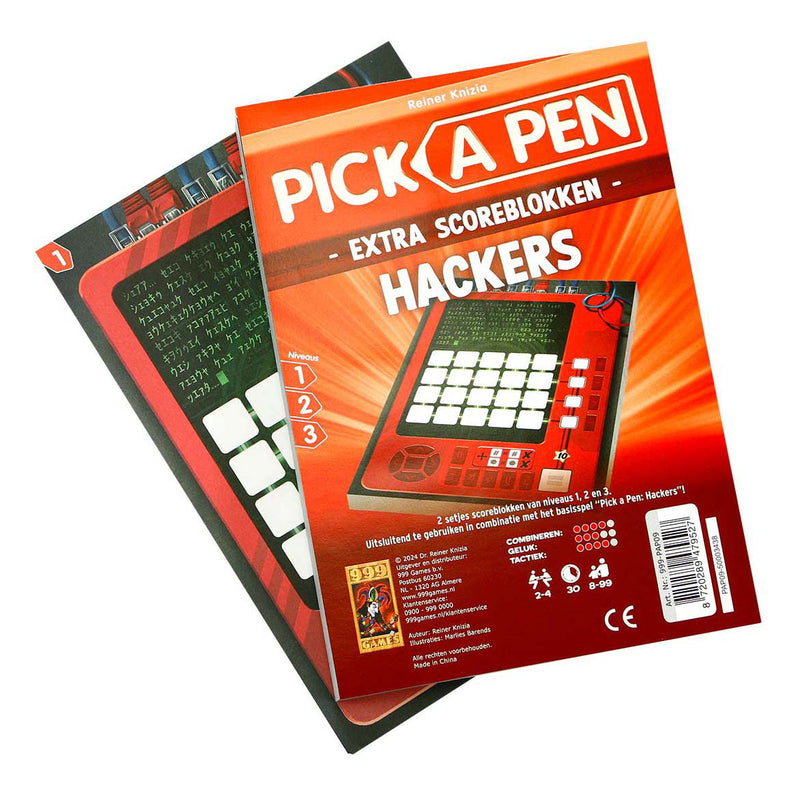 999 Games Pick a Pen Hackers Scoreblokken, 2st.