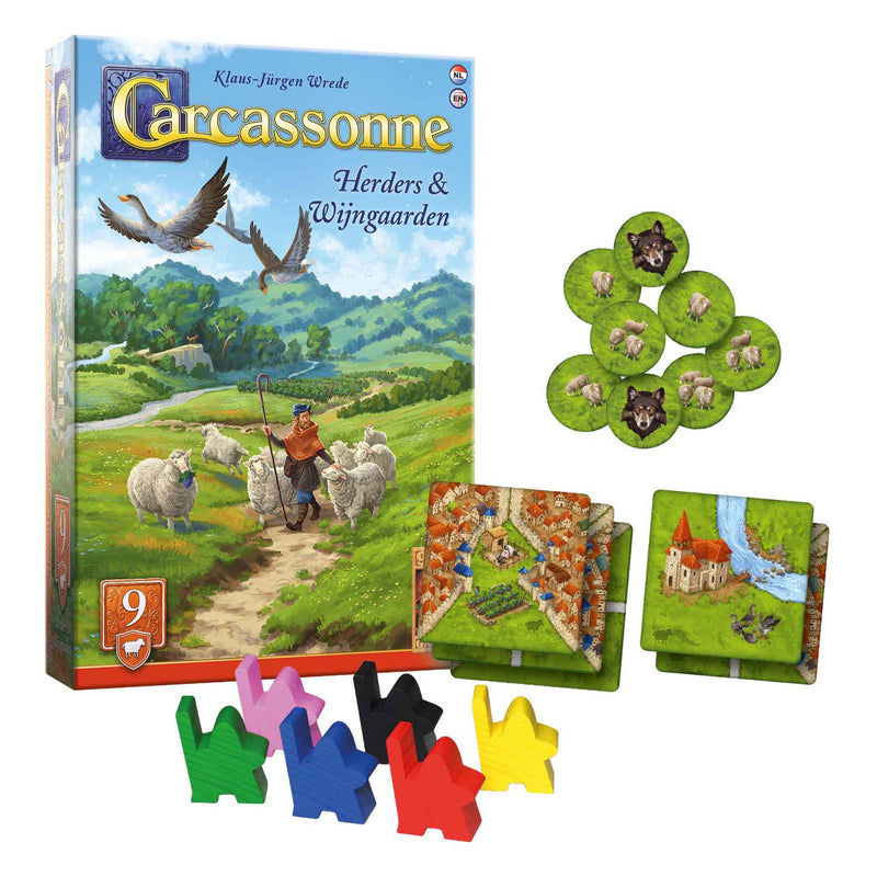 999 Games Carcassonne Herders & Wijngaarden Uitbreiding