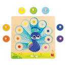 Jumbo Goula - Houten Noppenpuzzel Pauw, 9st.