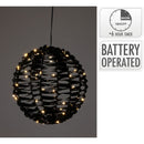 Verlichte Bal - Zwart - 25 cm - 60 led