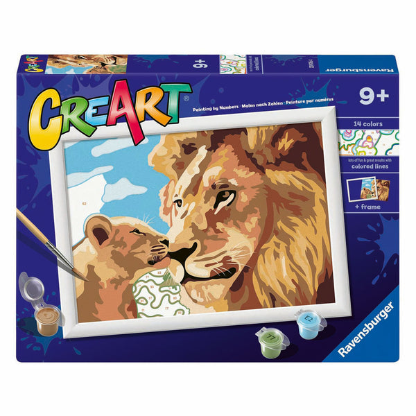 Ravensburger CreArt Schilderen op Nummer Leeuw met Baby